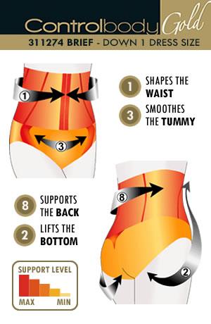 Control Body 311274G Corset Shaping Brief